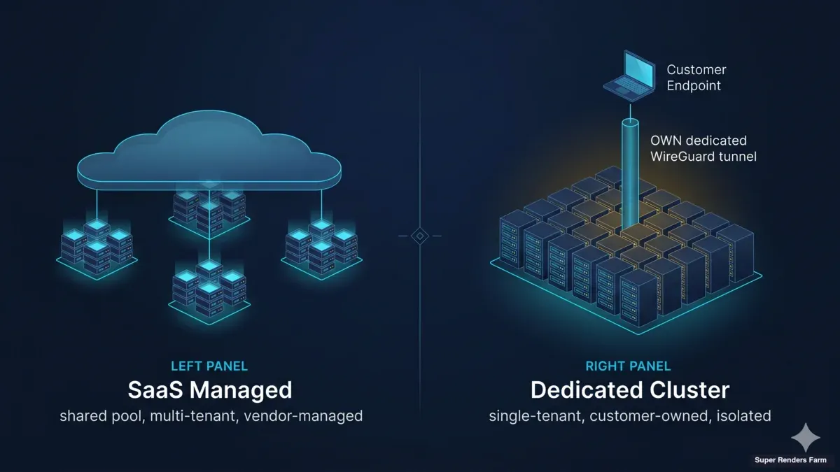 SaaS render farm vs cluster dedicato: confronto onesto per buyer