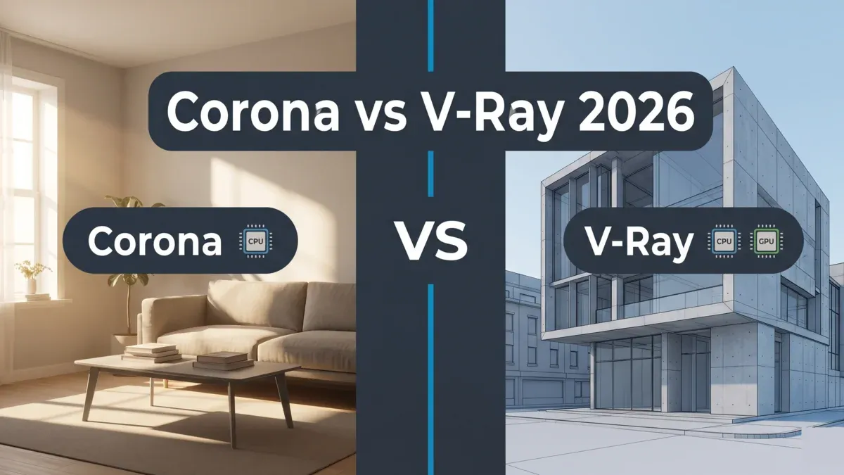 Corona vs V-Ray 2026: Archviz Ekipleri için Render Farm Karşılaştırması
