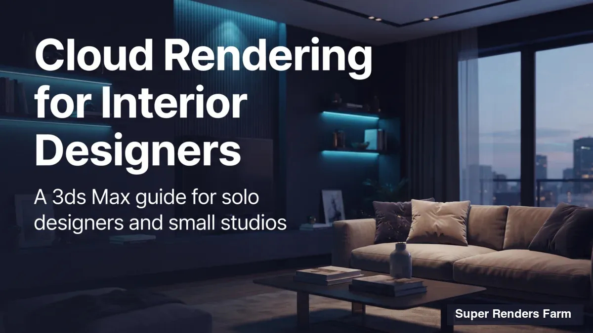 Renderizado en la nube para diseñadores de interiores con 3ds Max