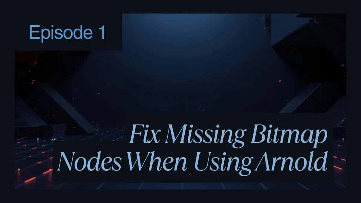 Corriger les nœuds Bitmap manquants lors de l'utilisation d'Arnold dans 3ds Max