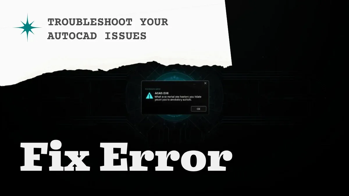 Error: "acad.exe – Punto de Entrada No Encontrado"