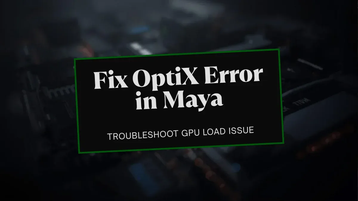 Corrigir erro de biblioteca OptiX em Maya Arnold