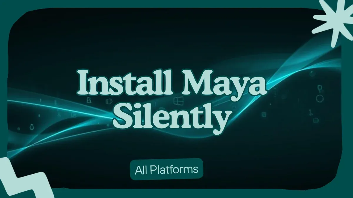 Como Instalar Maya 2020 Silenciosamente em Windows, macOS e Linux