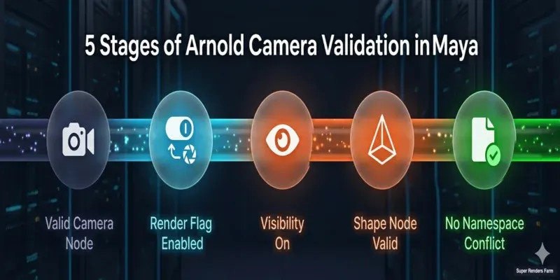 Checklist di validazione della telecamera Arnold con cinque criteri