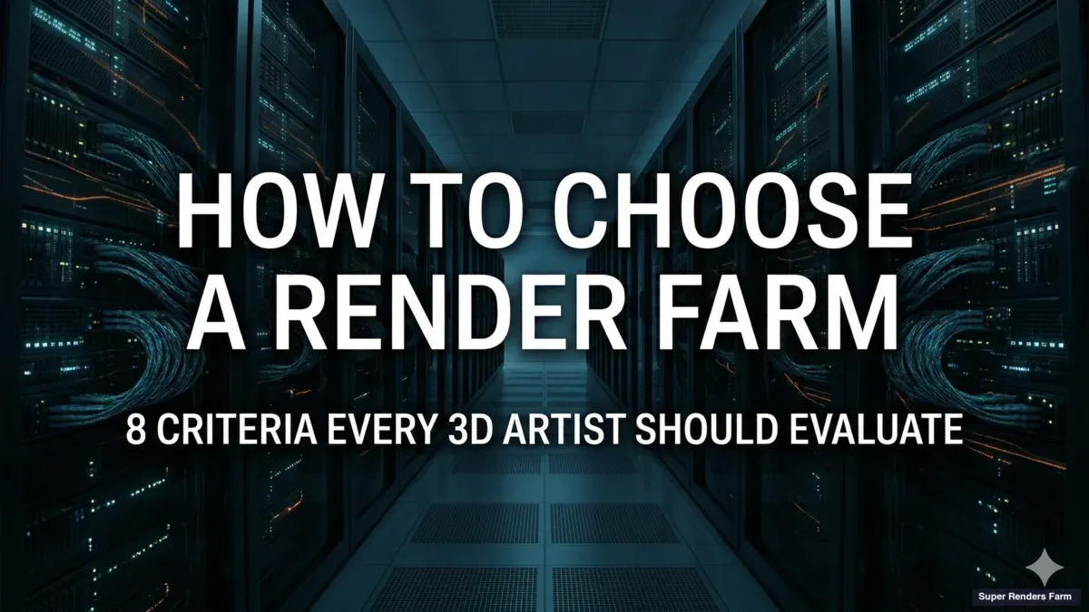 How to Choose a Render Farm: 8 Criteria Every 3D Artist Should Evaluate