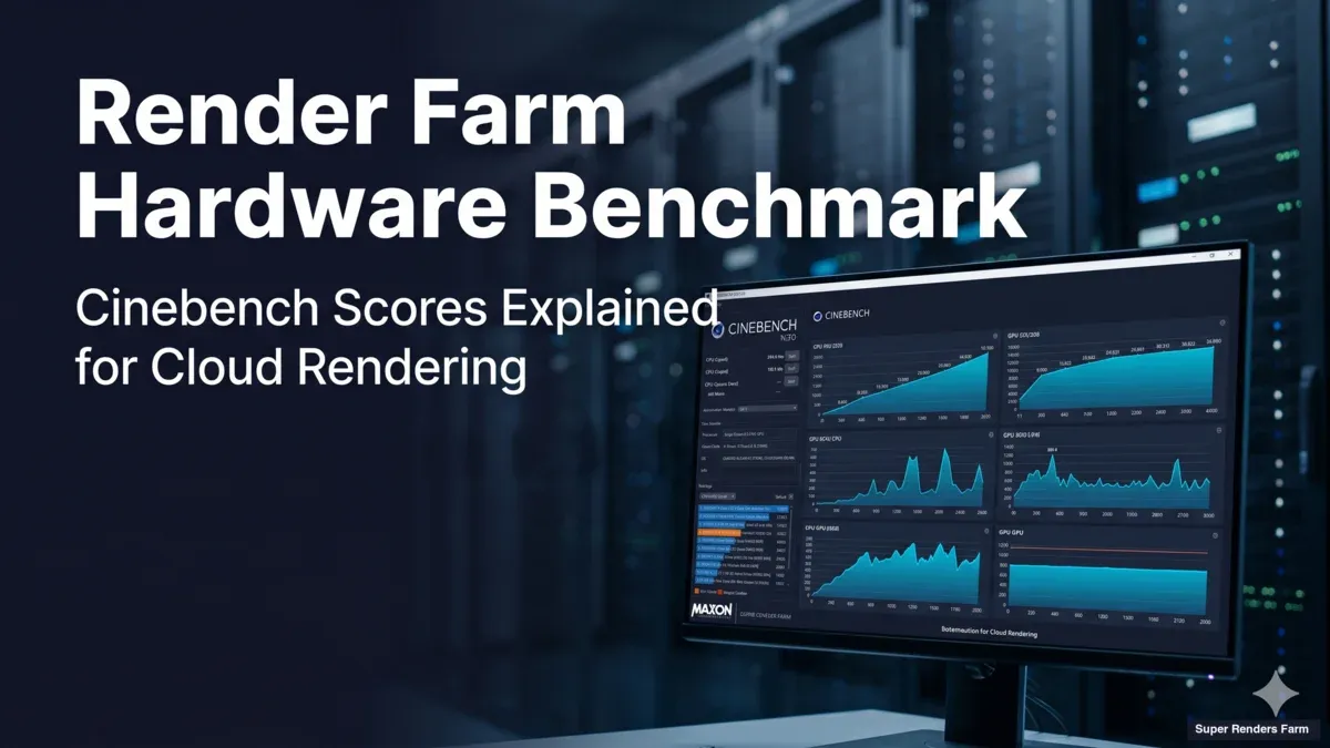 Benchmark matériel render farm : scores Cinebench expliqués pour le rendu cloud (2026)