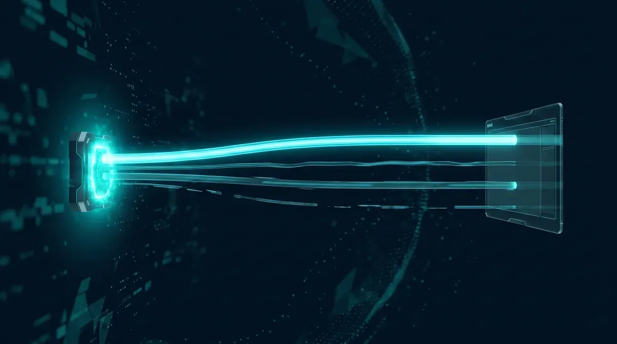 A GPU render host hardware-encoding its viewport and streaming it over the network to a remote artist's client — the path every remote desktop protocol is judged on.